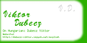 viktor dubecz business card